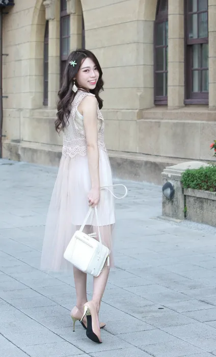 [Mzsock] NO.097 Lin Zhirong small dress high heels beautiful legs outdoor shot street photography#[88P]-44